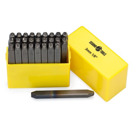 SEGOMO TOOLS 27 Piece 3MM 1/8 Inch (Letters: A-Z) Professional Letter Punch Stamp Set LETTER18